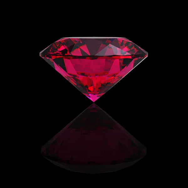 Rubin czerwony w kształcie serca — Zdjęcie stockowe