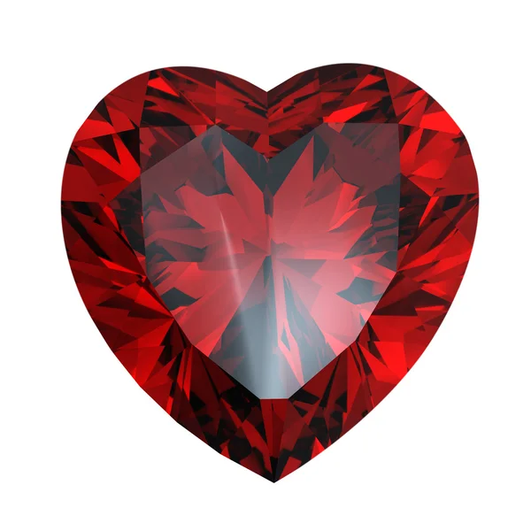Granato rosso a forma di cuore — Foto Stock