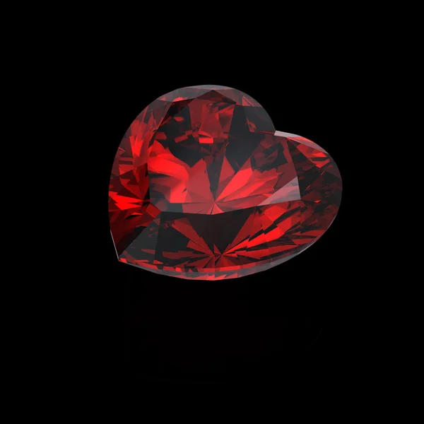 Piros szív alakú gránát — Stock Fotó