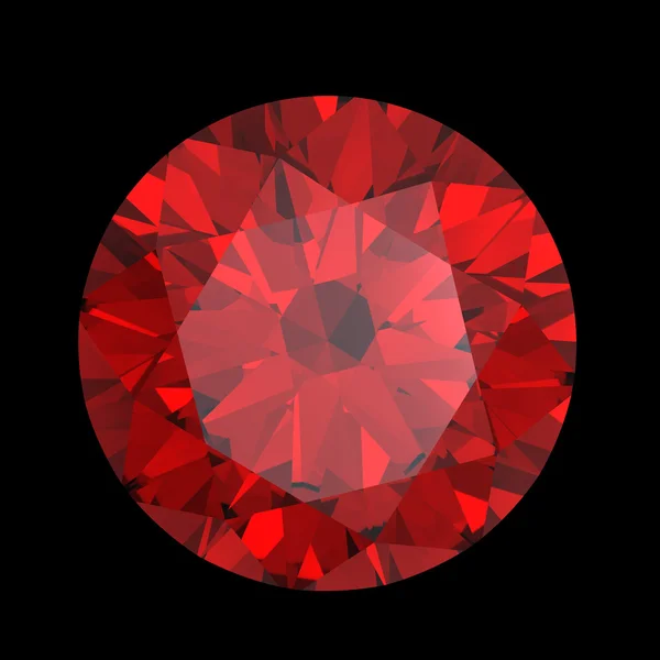 Roter herzförmiger Granat — Stockfoto