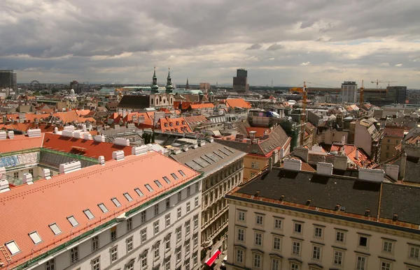 stock image View of the city from a tower