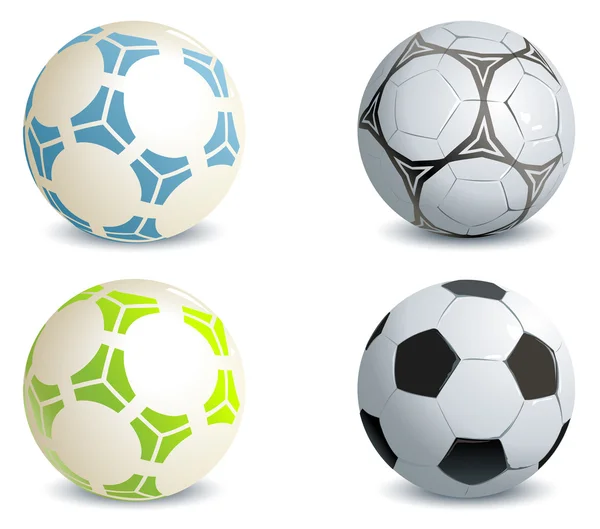 Fotbalové míče — Stockový vektor