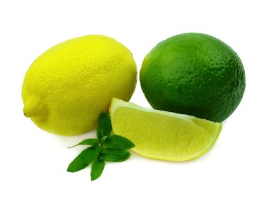 Ripe lemons and Laim clipart