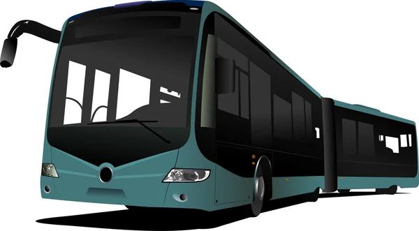 City double bus. Vector illustration — Stock Vector