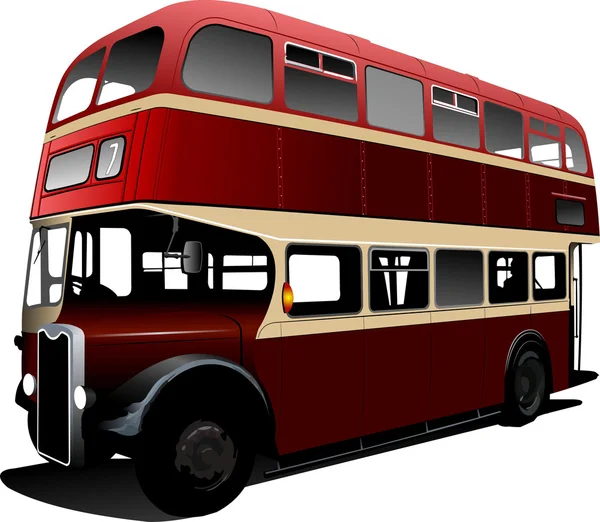 Londen rode dubbeldekker bus. vector il — Stockvector