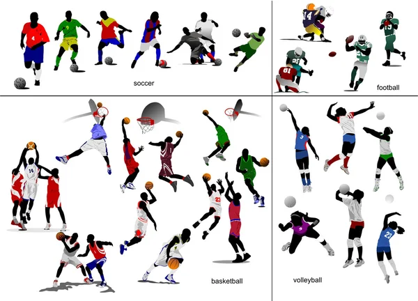 Παιχνίδια με μπάλα. Ποδόσφαιρο, ποδόσφαιρο, σα — Διανυσματικό Αρχείο