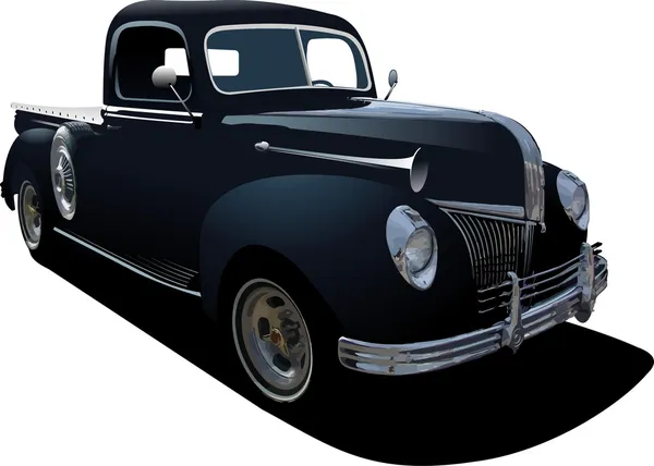 Camioneta negra con insignias retiradas — Archivo Imágenes Vectoriales