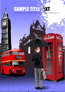 London images background. Vector illustr clipart