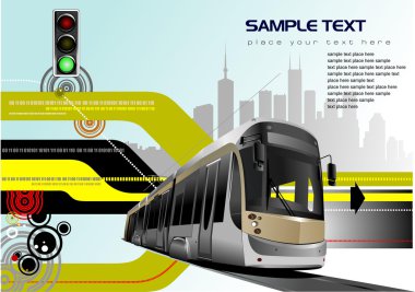 yüksek teknoloji arka plan tramvay im