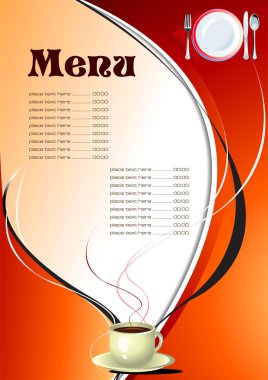 Restaurant (cafe) menu clipart