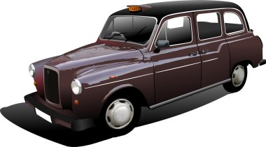 London taxicab. Vector illustration clipart