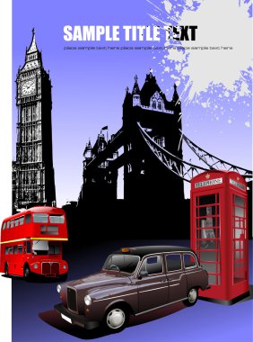 London images background. Vector illustr clipart