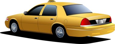 New york sarı taksi. vektör illustr