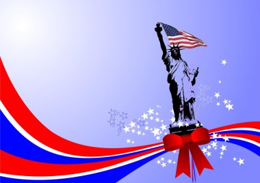 Poster Independence day of United States clipart