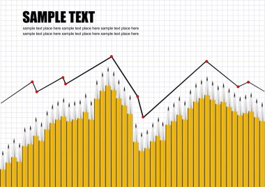 Financial graph or stock chart. Vector i clipart