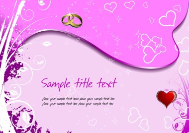 Wedding or Valentine`s Day Greeting Car vector