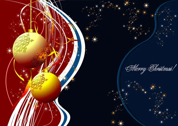 Noël - carte de brillance Nouvel An avec gol — Image vectorielle