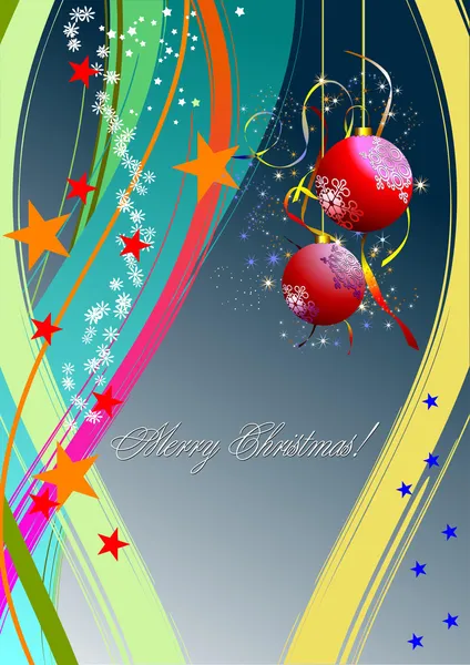 Noël - carte de brillance Nouvel An avec gol — Image vectorielle