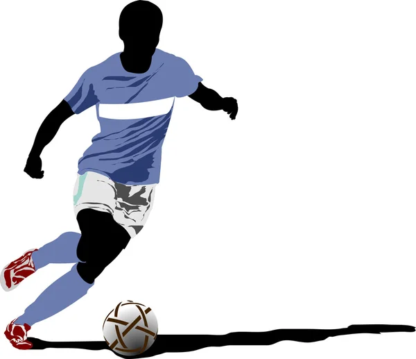 Jugadores de fútbol. Ilustración vectorial — Archivo Imágenes Vectoriales