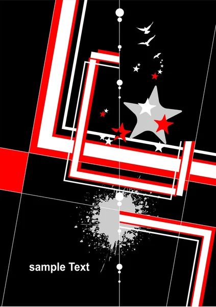 Abstracte zwarte en rode achtergrond. vecto — Stockvector