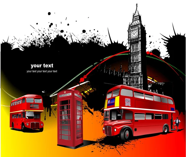 Londres raridade imagens vermelhas. Vector illustr — Vetor de Stock