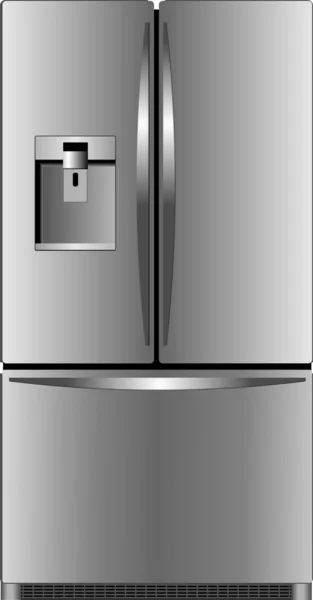 Réfrigérateur domestique avec unité pour froid — Image vectorielle