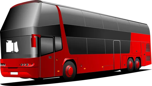 New London autocarro vermelho duplo Decker. Vecto. — Vetor de Stock