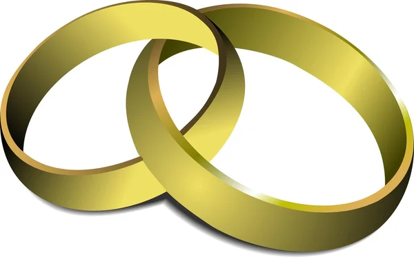 Wedding rings. Vector illustration — Stock Vector