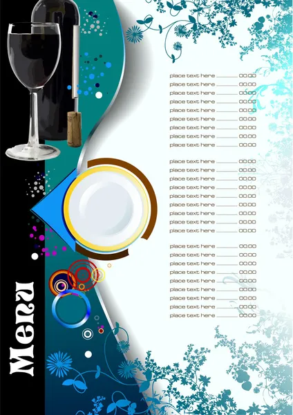 Restaurant (café) menu. Vector illustrat — Stockvector
