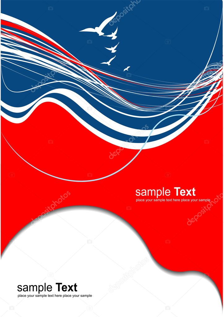 Red blue abstract background. Vector il