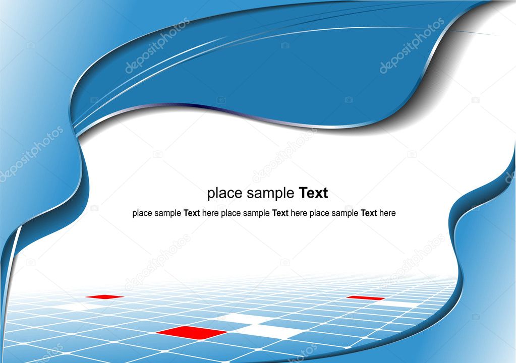 Abstract blue wave background. Vector il