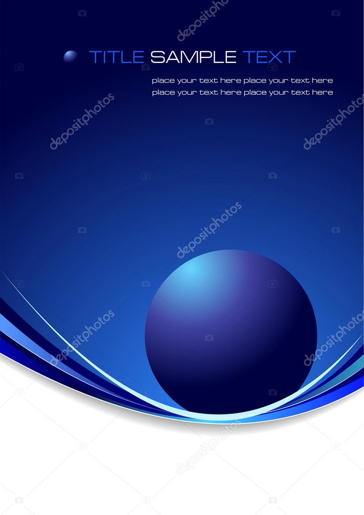Blue business background. Vector illustr