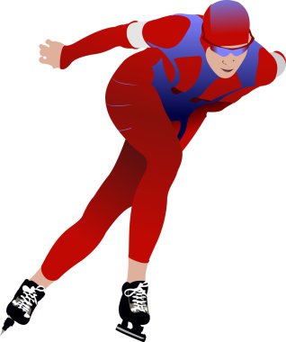 Speed skating clipart