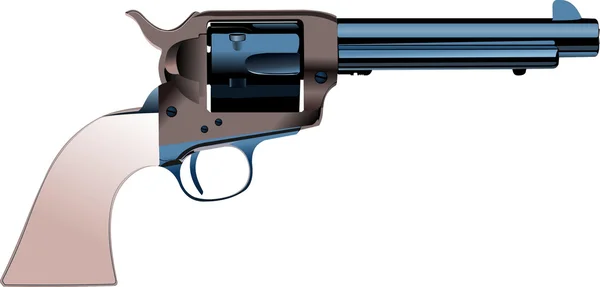Pistola de revólver — Vector de stock