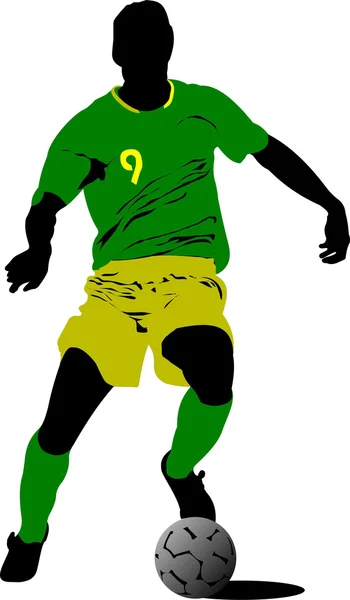 Soccer players. Vector illustration — Stock Vector