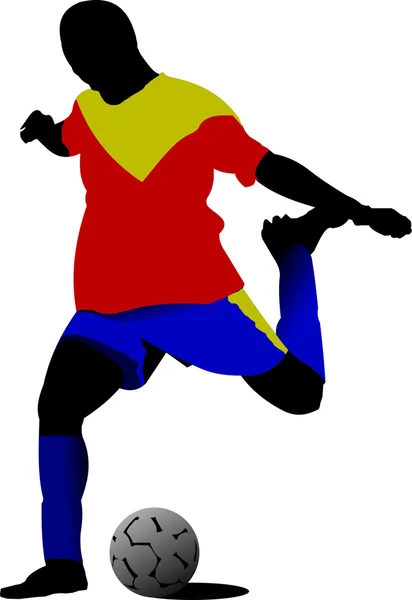 Fotbollspelare. vektor illustration — Stock vektor