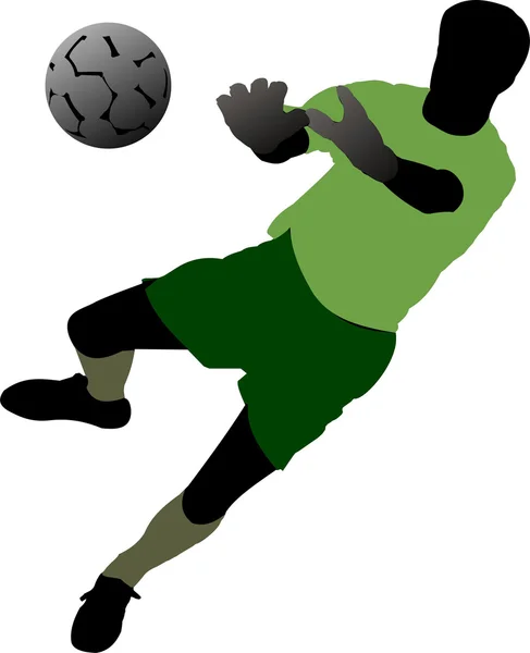 Giocatori di calcio. Illustrazione vettoriale — Vettoriale Stock