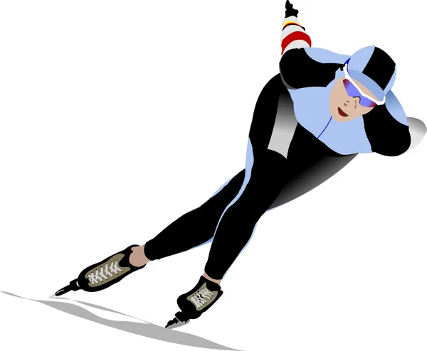 Eisschnelllauf — Stockvektor