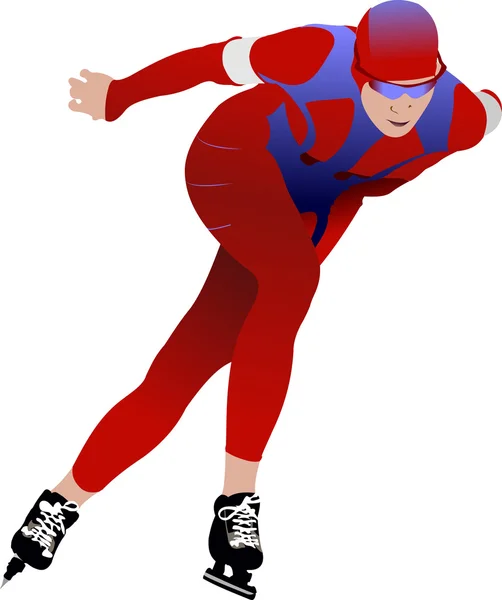 Speed skating — Stock Vector