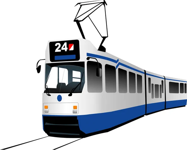 Şehir ulaşım. tramvay — Stok Vektör