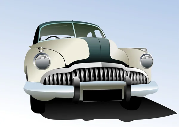 Un viejo auto de época. Ilustración vectorial — Vector de stock