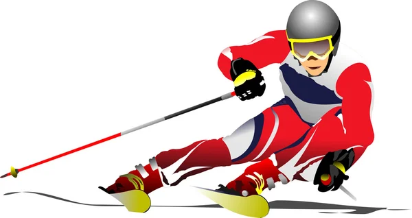 Immagine sciatore — Vettoriale Stock