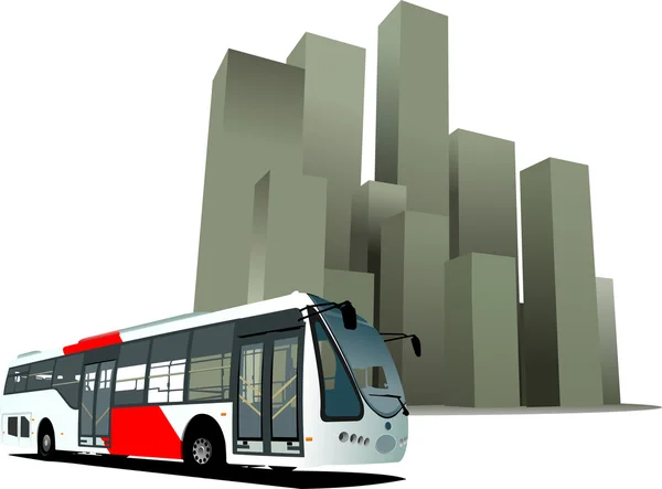 Városi busz — Stock Vector
