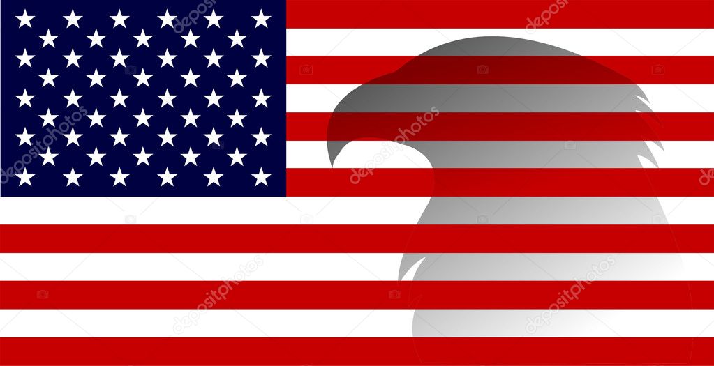 javascript flag meaning in â€” with American Stock eagle image leonido flag Vector ©