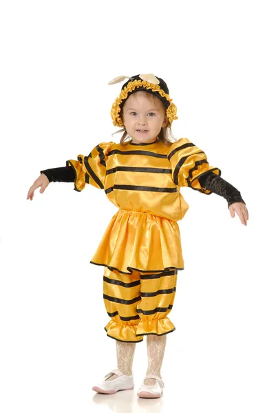 La petite fille en robe d'abeille — Photo