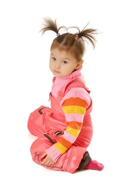 Ребенок в теплой одежде — стоковое фото