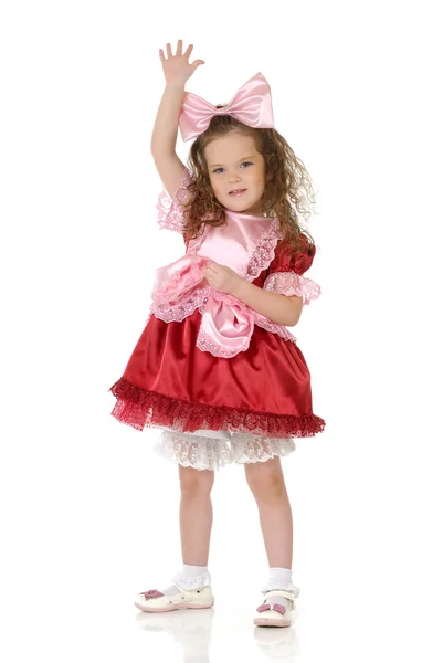A menina em um traje festivo — Fotografia de Stock