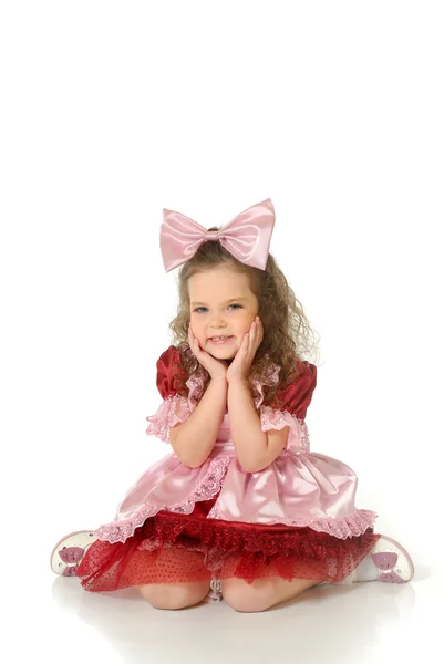 Festival kıyafetleri içinde küçük kız — Stok fotoğraf