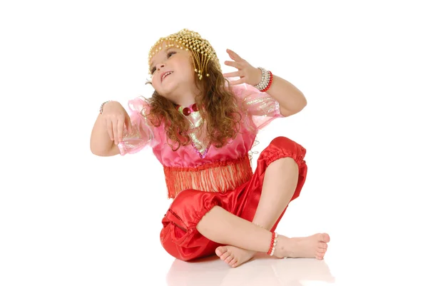 Маленькая девочка в платье принца — стоковое фото