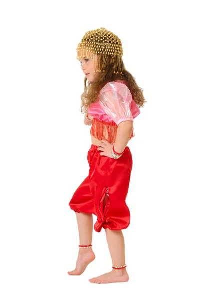 Prens elbiseli küçük kız — Stok fotoğraf